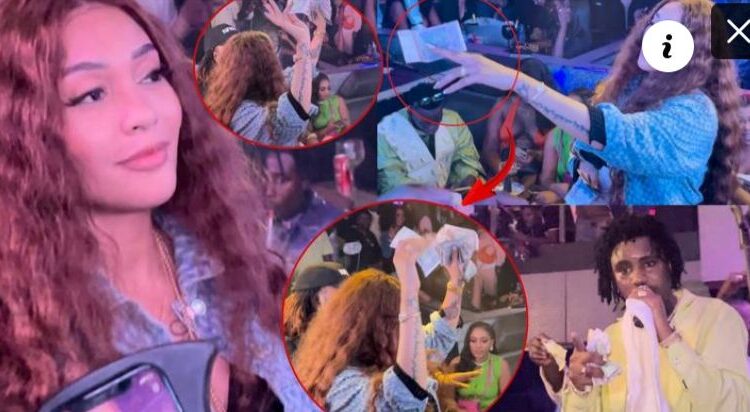 Adja Diallo débarque à la soirée de Waly Seck et fait un incroyable « battré » de billet d’argent. (Vidéo)