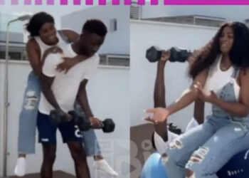 (Vidéo) : l’amour enflamme les réseaux sociaux : découvrez comment Virginie perturbe Moustapha Name lors d’une séance d’entraînement, et vous craquerez !